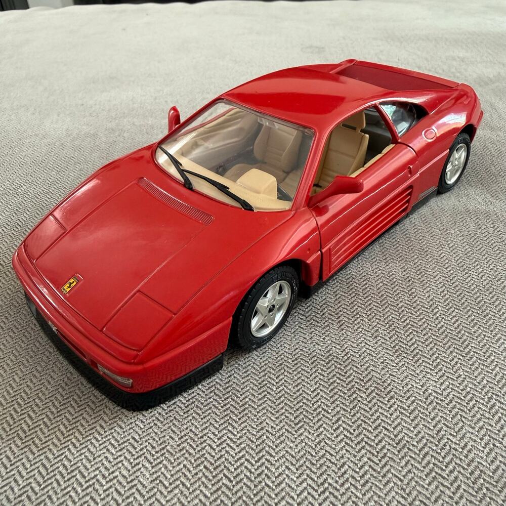Vintage Bburago Ferrari 348 TB 1989 1:24 Red Diecast Made in Italy